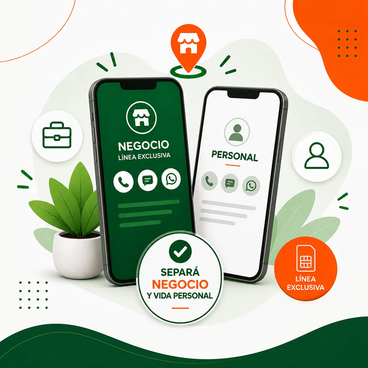 Teléfono y línea exclusiva para tu negocio